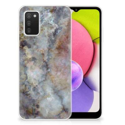 Samsung Galaxy A03S | TPU | Siliconen hoesje | Marmer Grijs
