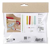Creativ Company Mini hobbyset crêpepapier, bloemen van crêpepapier, pastelkleuren, 1 doos - thumbnail