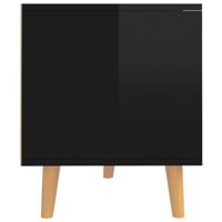 Tv-meubel 90x40x48,5 cm bewerkt hout hoogglans zwart - thumbnail