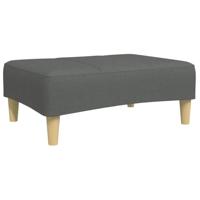 Slaapbank 2-zits met voetenbank stof donkergrijs - thumbnail