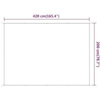 VidaXL Luifel verticaal 200x420 cm oxford stof beige - thumbnail