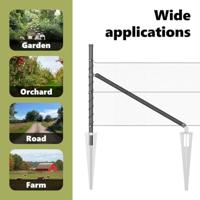 VidaXL Afrasteringspaal grijs 10 x 0,4 m (13 mm gaas) staal en pvc - thumbnail