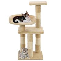 VidaXL Kattenkrabpaal met sisal krabpalen 65 cm beige - thumbnail