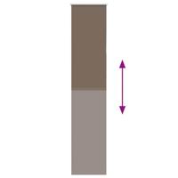 Rolgordijn verduisterend koffie 40x210 cm stofbreedte 35,7 cm - thumbnail