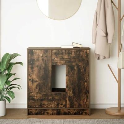 Dressoir met lades en deuren 70,5x34x74,5 cm gerookt eiken