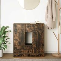 Dressoir met lades en deuren 70,5x34x74,5 cm gerookt eiken - thumbnail