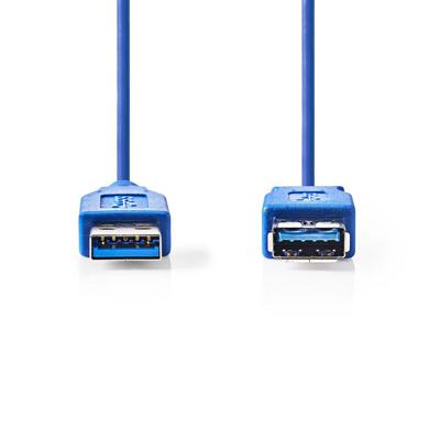 Nedis CCGB61010BU20 Usb 3.0-kabel A Male - A Female 2,0 M Blauw - thumbnail