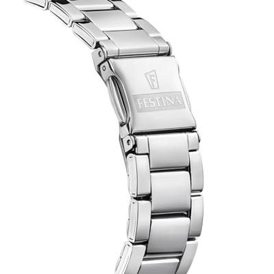 Festina F20622/B Horloge Boyfriend staal zilverkleurig-rood 37 mm Festina F20622/B Horloge Boyfriend staal zilverkleurig-rood 37 mm