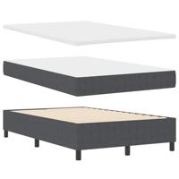 Boxspring bed Donkergrijs en Wit 203 x 120 x 88 cm - thumbnail