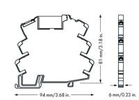 WAGO 857-304 Relaismodule Nominale spanning: 24 V/DC Schakelstroom (max.): 6 A 1x wisselcontact 1 stuk(s) - thumbnail