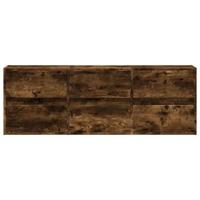 Tv-wandmeubel met LED-verlichting 130x31x45 cm gerookt eiken - thumbnail