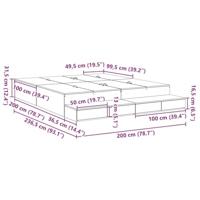 Opbergbedframe Grijs sonoma 236.5 x 200 x 31.5 cm Bewerkt hout - thumbnail