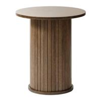 by fonQ Alon Bijzettafel Pilaar Ø 50 cm - Smoked Eiken - thumbnail