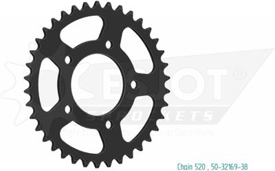 ESJOT Chain wheel 520 38 steel black