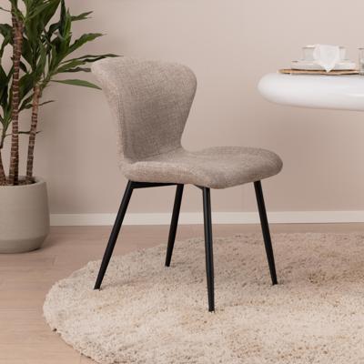 By-Boo Eetkamerstoel 'Spinner' kleur Taupe