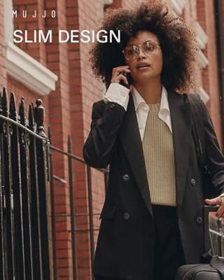 Mujjo Leather Case with MagSafe iPhone 14 Pro Max blauw