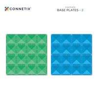 Connetix Base Plate Groen/Blauw 2 stuks - thumbnail