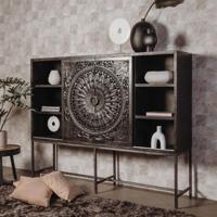 RENEW Wandkast 'Casina' 200cm, kleur Zwart - thumbnail