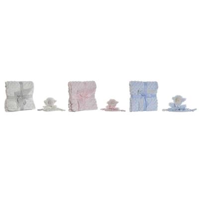 Geschenkset voor baby's Home ESPRIT Blauw Beige Roze Polyester (3 Stuks)