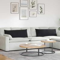 VidaXL Sofa kussens 2 stuks zwart 120 x 40 cm cordstof - thumbnail
