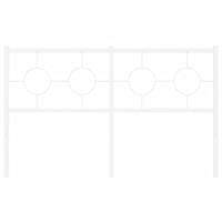 Hoofdbord 140 cm metaal wit - thumbnail