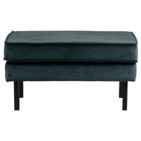 BePureHome Rodeo Hocker - Velvet - Teal - thumbnail