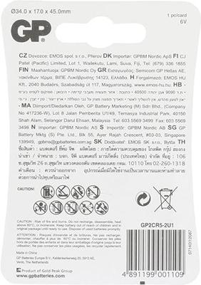 GP GP2CR5STD109C1 2CR5 Fotobatterij Lithium 6 V 1 stuk(s)