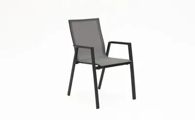 Trestino stapelbare dining tuinstoel nancy antraciet