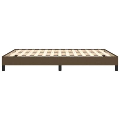 Bedframe zonder matras stof donkerbruin 140x190 cm