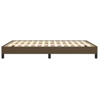 Bedframe zonder matras stof donkerbruin 140x190 cm - thumbnail