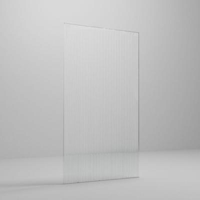 Aqua Vista Losse Glasplaat Fluted Glass 90x200cm R-GS-2120-90-FG