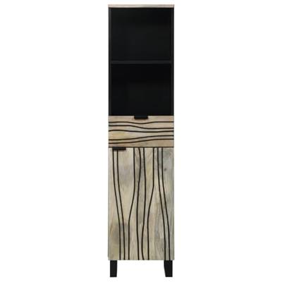 Badkamer wastafelkast Wit 38 x 33 x 160 cm Bewerkt hout