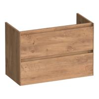 Brauer Inspire - Onderkast Ondiep - 80 cm - met 2 Softclose Lades Greeploos en 1 Sifon Uitsparing - Chateau - thumbnail