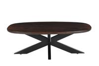 Livingfurn Deens ovale Salontafel 'Jesper' 120 x 75cm, kleur Donkerbruin - thumbnail