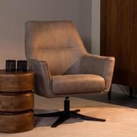 LABEL51 Fauteuil Tod - Taupe - Micro Suede - One Size - thumbnail