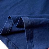 Kindershirt lange mouwen en woord in pailletten 104 marineblauw - thumbnail