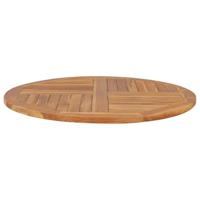 Tafelblad rond 2,5 cm 90 cm massief teakhout - thumbnail