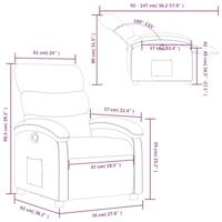 Fauteuil verstelbaar stof donkerbruin - thumbnail