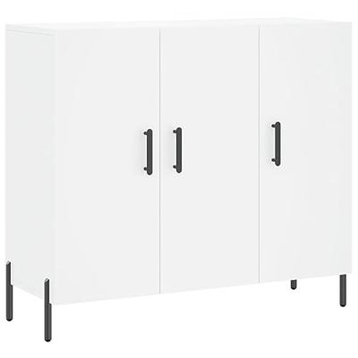 Dressoir 90x34x80 cm bewerkt hout wit
