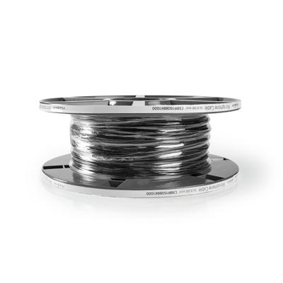 Nedis CABR1508BK1000 Microfoonkabel 2x 0,08 Mm2 100 M Op Rol Zwart