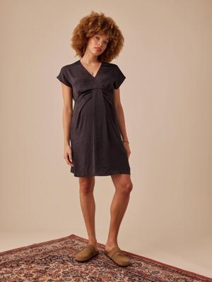 Zwangerschapsjurk met satijneffect ENVIE DE FRAISE antraciet Zwangerschapsjurk met satijneffect ENVIE DE FRAISE antraciet