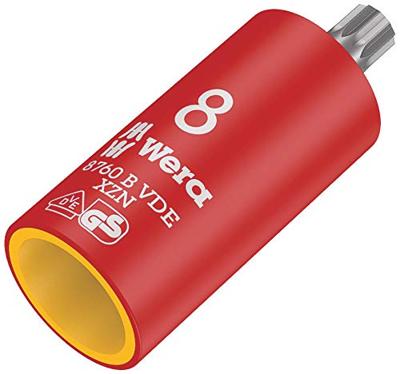 Wera 8760 B VDE XZN Zyklop Bitdop, geïsoleerd, met 3/8"-aandrijving, voor veeltandschroeven, M 8 x 59 mm - 05004940001