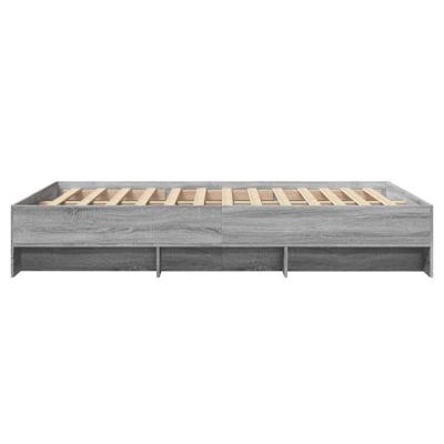 Bedframe bewerkt hout grijs sonoma eikenkleurig 120x200 cm