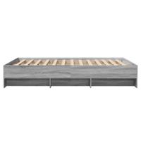 Bedframe bewerkt hout grijs sonoma eikenkleurig 120x200 cm - thumbnail