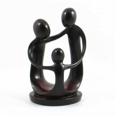 Polystone Bruine Familie van 3 Personen M - Sawahasa Polystone Bruine Familie van 3 Personen M - Sawahasa