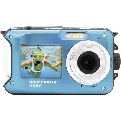 GoXtreme Reef Blue Digitale camera 24 Mpix Blauw Full-HD video-opname, Waterdicht tot 3 m, Onderwatercamera, Schokbestendig, Met ingebouwde flitser GoXtreme Reef Blue Digitale camera 24 Mpix Blauw Full-HD video-opname, Waterdicht tot 3 m, Onderwatercamera, Schokbestendig, Met ingebouwde flitser