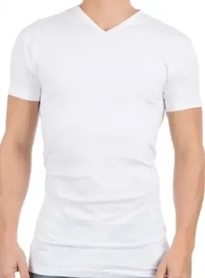 Heren T-shirt V-hals M3000, Extra Lang