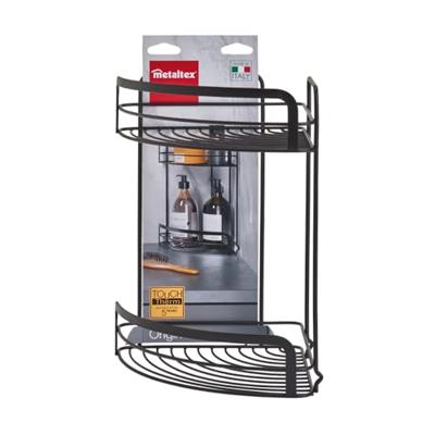 Metaltex Doucherek 20x20x30 cm Zwart/Metaal