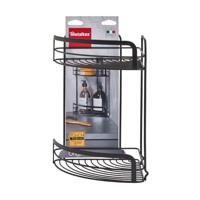 Metaltex Doucherek 20x20x30 cm Zwart/Metaal - thumbnail