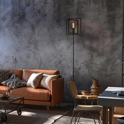 Searchlight Zwarte staande lampPlaza - EU23202-1BK